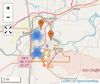 Area schools map